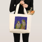 Baby Quaker Parrot Pair Animal Canvas tas (Voorkant (product))