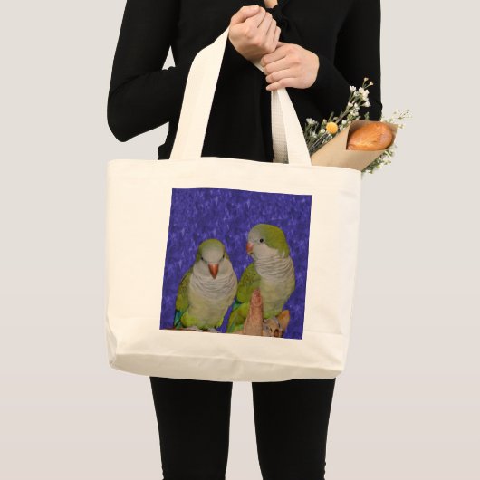 Baby Quaker Parrot Pair Animal Canvas tas (Voorkant (product))