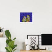Baby Quaker Parrot Pair Animal Poster (Thuiskantoor)