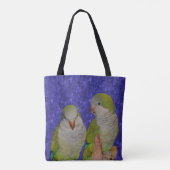 Baby Quaker Parrot Pair Animal Tote Bag (Achterkant)