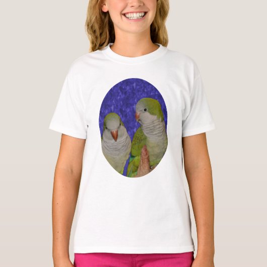 Baby Quaker Parrot Pair T-shirt (Voorkant)