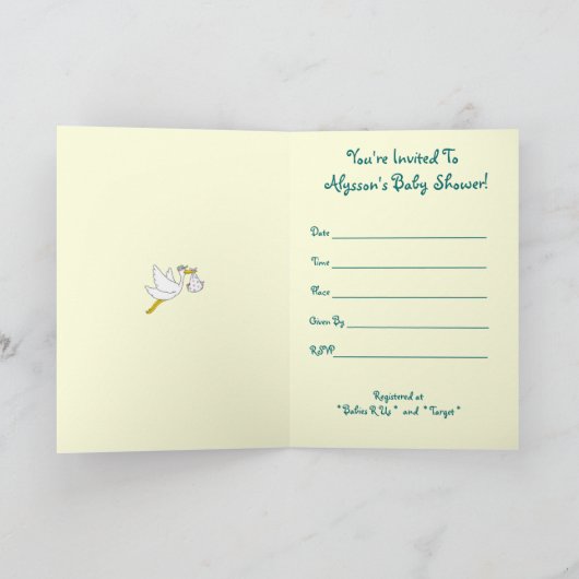 Baby Quilt Douche Uitnodiging (Binnen)