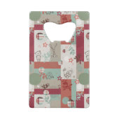 Baby Quilt Patroon 2 Creditkaart Flessenopener (Achterkant)