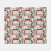 Baby Quilt Patroon 2 Fleece Deken (Voorkant (Horizontaal))