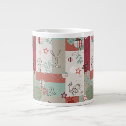 Baby Quilt Patroon 2 Grote Koffiekop (Voorkant)