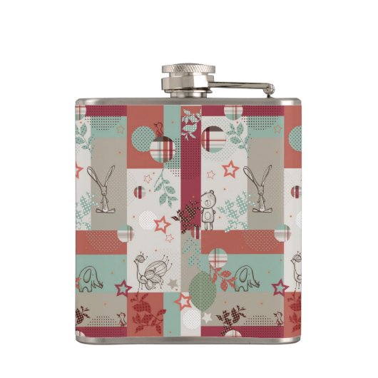 Baby Quilt Patroon 2 Heupfles (Achterkant)