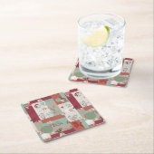 Baby Quilt Patroon 2 Kartonnen Onderzetters (Insitu)