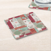 Baby Quilt Patroon 2 Kartonnen Onderzetters (Schuin)