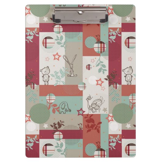 Baby Quilt Patroon 2 Klembord (Voorkant)