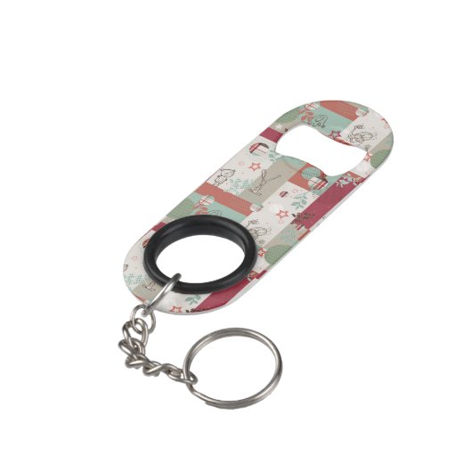 Baby Quilt Patroon 2 Mini Flessenopener (Achterkant Gekanteld)