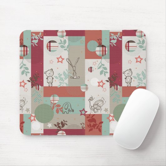 Baby Quilt Patroon 2 Muismat (Met muis)