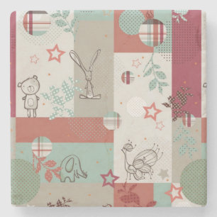 Baby Quilt Patroon 2 Stenen Onderzetter