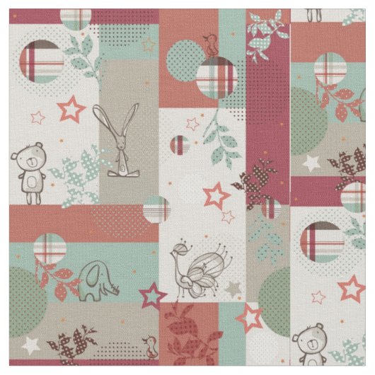 Baby Quilt Patroon 2 Stof (Close Up)