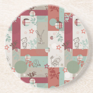 Baby Quilt Patroon 2 Zandsteen Onderzetter