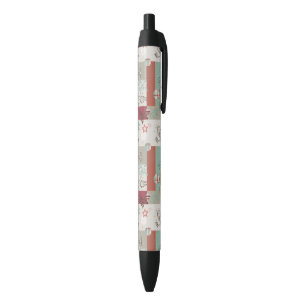 Baby Quilt Patroon 2 Zwarte Inkt Pen