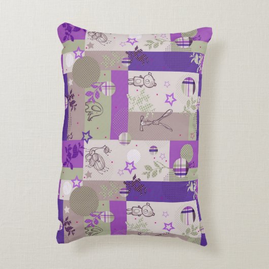 Baby Quilt Pattern Decoratief Kussen (Achterkant (Verticaal))