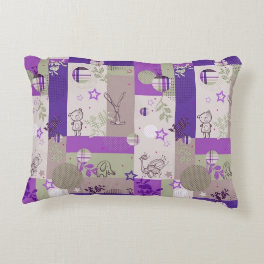 Baby Quilt Pattern Decoratief Kussen (Achterkant)