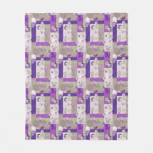 Baby Quilt Pattern Fleece Deken (Voorkant)