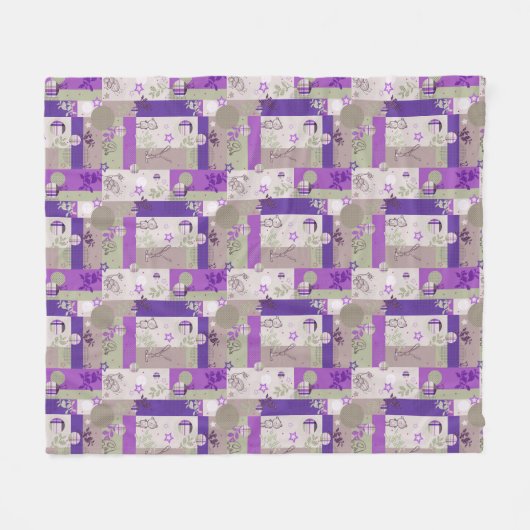 Baby Quilt Pattern Fleece Deken (Voorkant (Horizontaal))