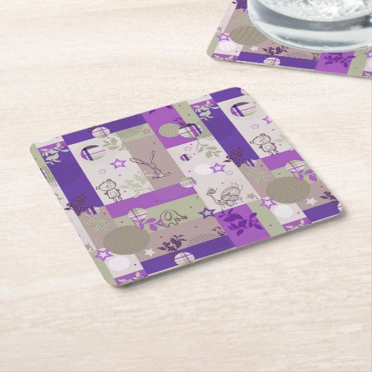 Baby Quilt Pattern Kartonnen Onderzetters (Schuin)