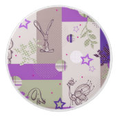 Baby Quilt Pattern Keramische Knop (Voorkant)