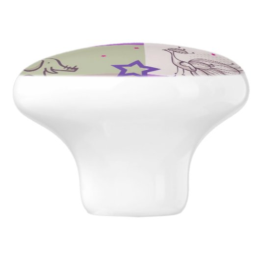 Baby Quilt Pattern Keramische Knop (Zijkant)