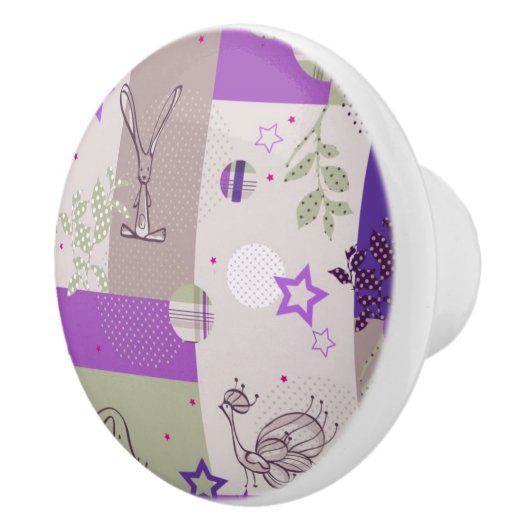 Baby Quilt Pattern Keramische Knop (Rechts)