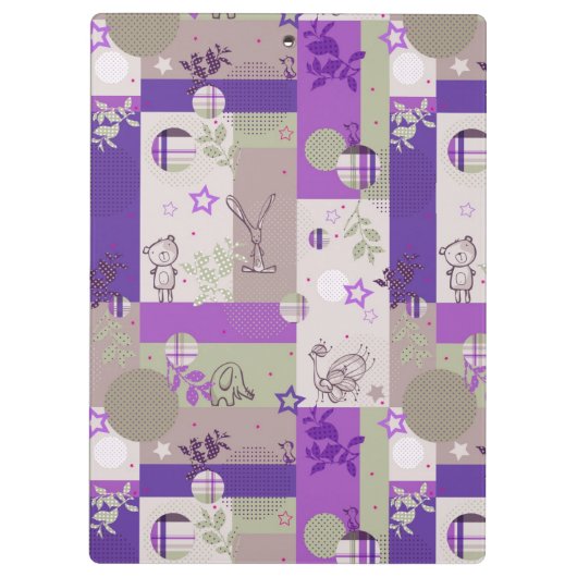 Baby Quilt Pattern Klembord (Achterkant)