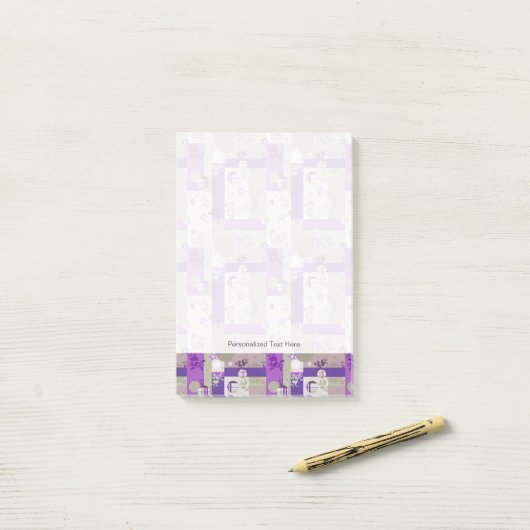 Baby Quilt Pattern Post-it® Notes (Op bureau)