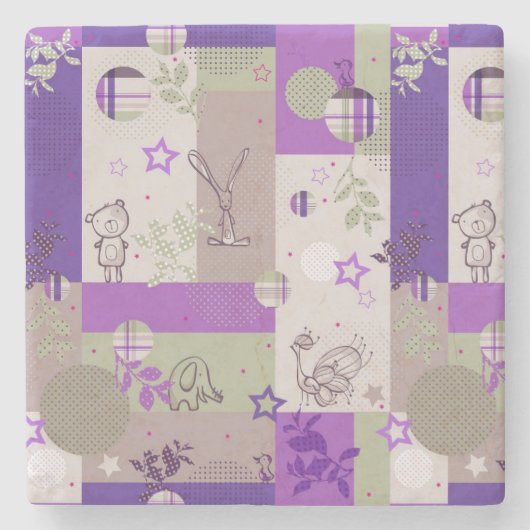 Baby Quilt Pattern Stenen Onderzetter (Voorkant)