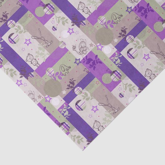 Baby Quilt Pattern Tissuepapier (Detail)