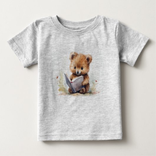Baby Quokka Reader Baby T-shirt (Voorkant)