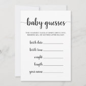 Baby Raad Game Baby shower Party Kaart (Voorkant)