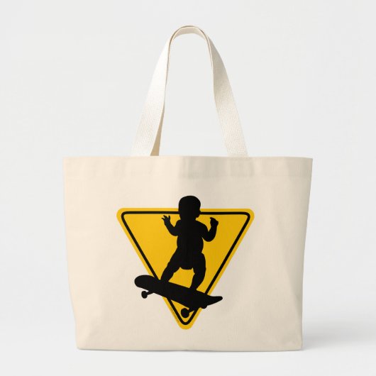 Baby raad van bestuur (Schaats) Grote Tote Bag (Voorkant)