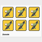 Baby raad van bestuur (Schaats) Vierkante Sticker (Vel)