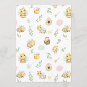 Baby raadt Schattigee Waterverf Bumblebee Baby sho Advieskaart (Achterkant)