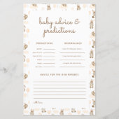 Baby Rabbit Baby shower Voorspellingen & Advies Ka (Voorkant)