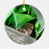 Baby Rabbit Keramisch Ornament (Achterkant)