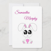 Baby Rabbit | Uitnodiging voor Baby shower (Achterkant)