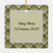 Baby Rabbit Wildlife Portrait Personalized Keramisch Ornament (Achterkant)