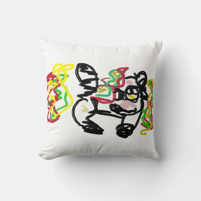 Baby Raccoon Autumn Kussen (Voorkant)