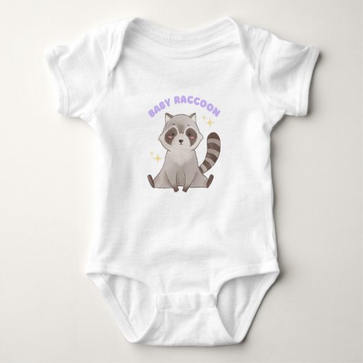 Baby Raccoon – Cute Woodland Animal Romper (Voorkant)
