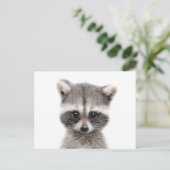 baby raccoon hallo. briefkaart (Staand voorkant)