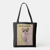 Baby Raccoon in a Tree Tote Bag (Achterkant)