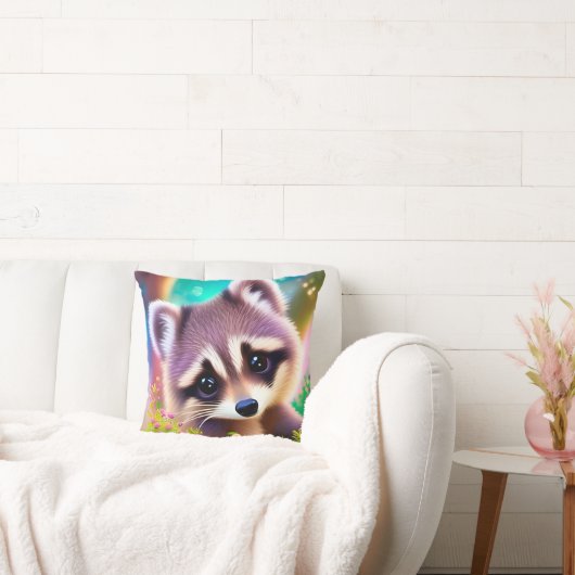 Baby Raccoon Kussen (Bank)