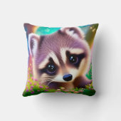 Baby Raccoon Kussen (Achterkant)