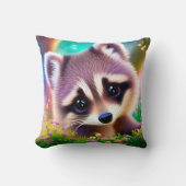 Baby Raccoon Kussen (Voorkant)