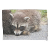 Baby Raccoon Kussensloop (Voorkant)