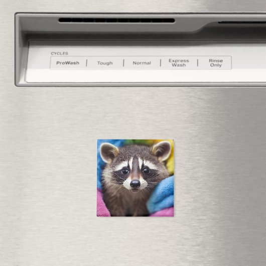 Baby Raccoon Magnet - Regenboogritters (Insitu (Vaatwasser))