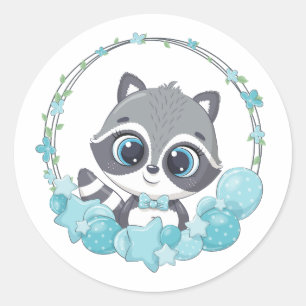 Baby Raccoon Ronde Sticker